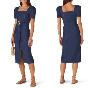 Shoshanna Denim Candelaria Dress - Size 16